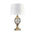 Hepburn Large Barley Twist Antique Brass Table Lamp with Ivory Gold Shade