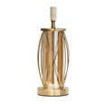 Ashleigh Antique Brass Amber Glass Cylinder Lantern Table Lamp - Base Only