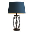 Ashleigh Black (No Glass) Table Lamp with Juniper Blue Shade