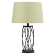 Ashleigh Black (No Glass) Table Lamp with Sage Green Shade