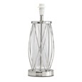 Ashleigh Silver Clear Glass Cylinder Lantern Table Lamp - Base Only