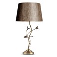 Leaf Antique Brass Table Lamp with Dark Charcoal Shade