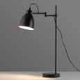 Noir Industrial Adjustable Swing Arm Black Table Desk Lamp