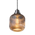 Echo Modern Pewter Wall Light with Grey Linen Shade