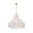 Searchlight Marie Therese Tiered 30 Light Chandelier - Crystal - Brass