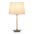 Darwen Square Stick Antique Brass Table Lamp with Cream Shade