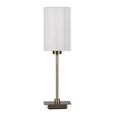 Darwen Square Stick Antique Brass Table Lamp with Small Ivory Shade