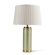 Cylinder Frosted Sage Green with Cream Pleat Shade