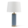 Cylinder Juniper Blue / Gold Effect with Ivory Gold Lined Shade