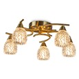 Hendon 5 Light Gold Brass Effect Semi Flush Ceiling Light