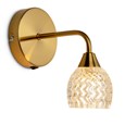 Hendon Gold Brass Effect Wall Light Single Switched