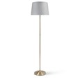 Stockholm Antique Brass Floor Lamp with Cream Pleat Shade