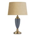 Bailey Large Juniper Blue Table Lamp with Beige Linen Shade