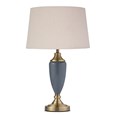 Bailey Large Junoper Blue Table Lamp with Natural Shade