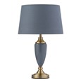 Bailey Large Juniper Blue Table Lamp with Blue/Gold Lined Shade