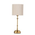 Florence Rechargeable Antique Table Lamp with Pleat Shade