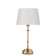 Florence Rechargeable Antique Brass Table Lamp with Cream Shade