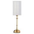 Florence Rechargeable Antique Brass Table Lamp with Ivory String Shade