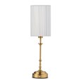 Florence Rechargeable Antique Brass Table Lamp with Ivory String Shade