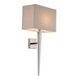 Moret Chrome Wall Light with Grey Light