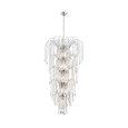 Searchlight Waterfall 13 Light 5 Tier Chandelier - Chrome - Crystal Drops