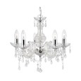Searchlight Marie Therese 5 Light Chandelier - Chrome - Clear Glass