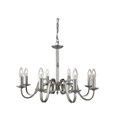 Searchlight Richmond Traditional Ceiling 8 Light - Scroll Arms - Satin Silver