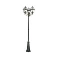 Searchlight New Orleans 3 Light Outdoor Post Lamp - Black & Gold