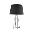 Searchlight Crossed Frame Table Lamp - Chrome - Black Tapered Shade