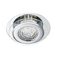 Searchlight Vesta Flush Ceiling Light - Led - Chrome - Crystal Centre Decoration