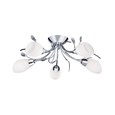 Searchlight Gardenia Ceiling 5 Light - Chrome - Crystal - Opal Glass