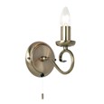 Endon Trafford Wall Light - Antique Brass