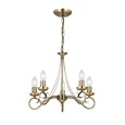 Endon Trafford Ceiling Light Fitting - Antique Brass - 5 Light