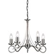 Endon Trafford Ceiling Light Fitting - Antique Silver - 5 Light