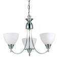 Endon Alton Pendant Light Fitting - Satin Nickel & Frosted Glass - 3 Light
