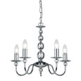 Endon Parkstone Pendant Light Fitting - Chrome & Glass - 5 Light