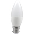 6W BC/Bayonet Candle Shape LED Light Bulb - Warm White