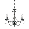 Endon Bernice Traditional Pendant Light Fitting - Antique Silver - 3 Light