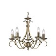 Endon Bernice Traditional Pendant Light Fitting - Antique Brass - 5 Light