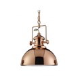 Searchlight Industrial Chain Pendant Light - Clear Lens - Copper