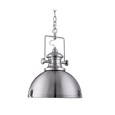 Searchlight Industrial Chain Pendant Light - Acrylic Diffuser - Satin Silver