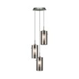 Searchlight Duo 2 - 3 Light Ceiling Multi-Drop With Smokey/Frosted Glass Shades
