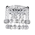 Searchlight Hanna 2 Light Wall Light - Chrome Square - Clear Crystal Balls