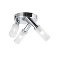 Searchlight Bathroom - 3 Spotlight - Chrome - Frosted Glass Shades