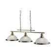 Searchlight Bistro 3 Light Industrial Ceiling Bar - Antique Brass