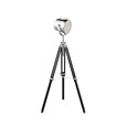 Searchlight Adjustable Stage Light Floor Lamp - Chrome Shade - Black Tripod