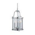 Searchlight Victorian Lantern 3 Light Fitting - Chrome - Clear Glass Panels