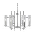 Searchlight Milo Ceiling Candle 6 Light - Glass Cylinder Shade - Chrome