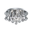 Searchlight Hanna Pyramid Drop 4 Light Fitting - Chrome - Diamond Shape Crystals