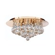 Searchlight Hanna 4 Light Round Fitting - Gold - Round Crystals